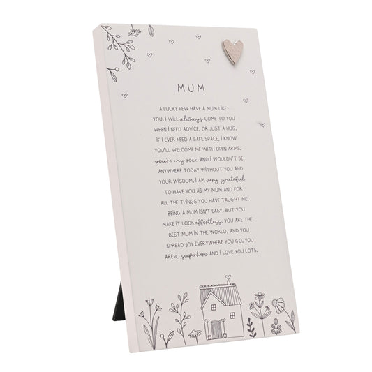 Moments Standing Verse Plaque Mum