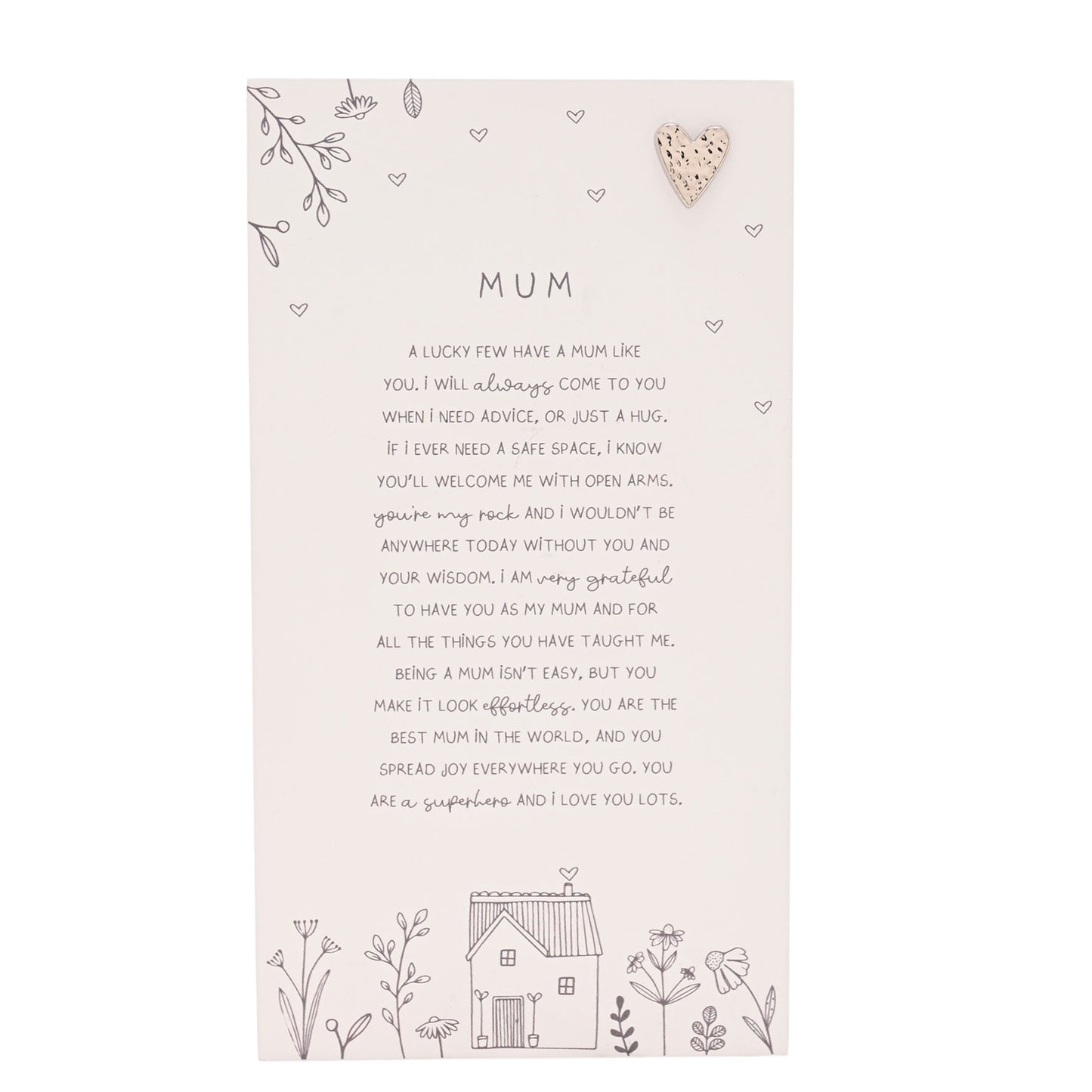 Moments Standing Verse Plaque Mum