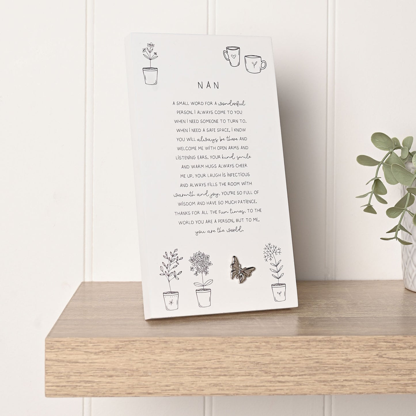 Moments Standing Verse Plaque Nan