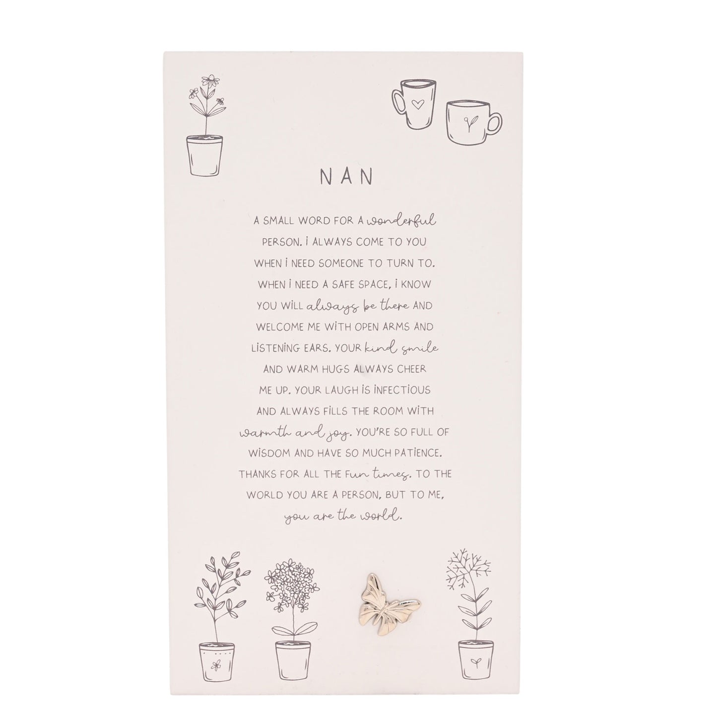 Moments Standing Verse Plaque Nan