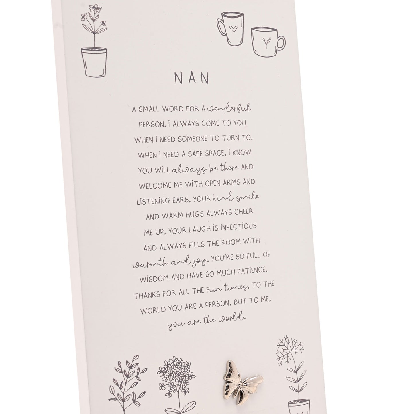 Moments Standing Verse Plaque Nan