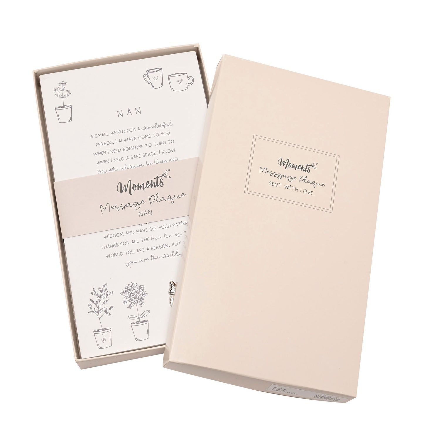 Moments Standing Verse Plaque Nan