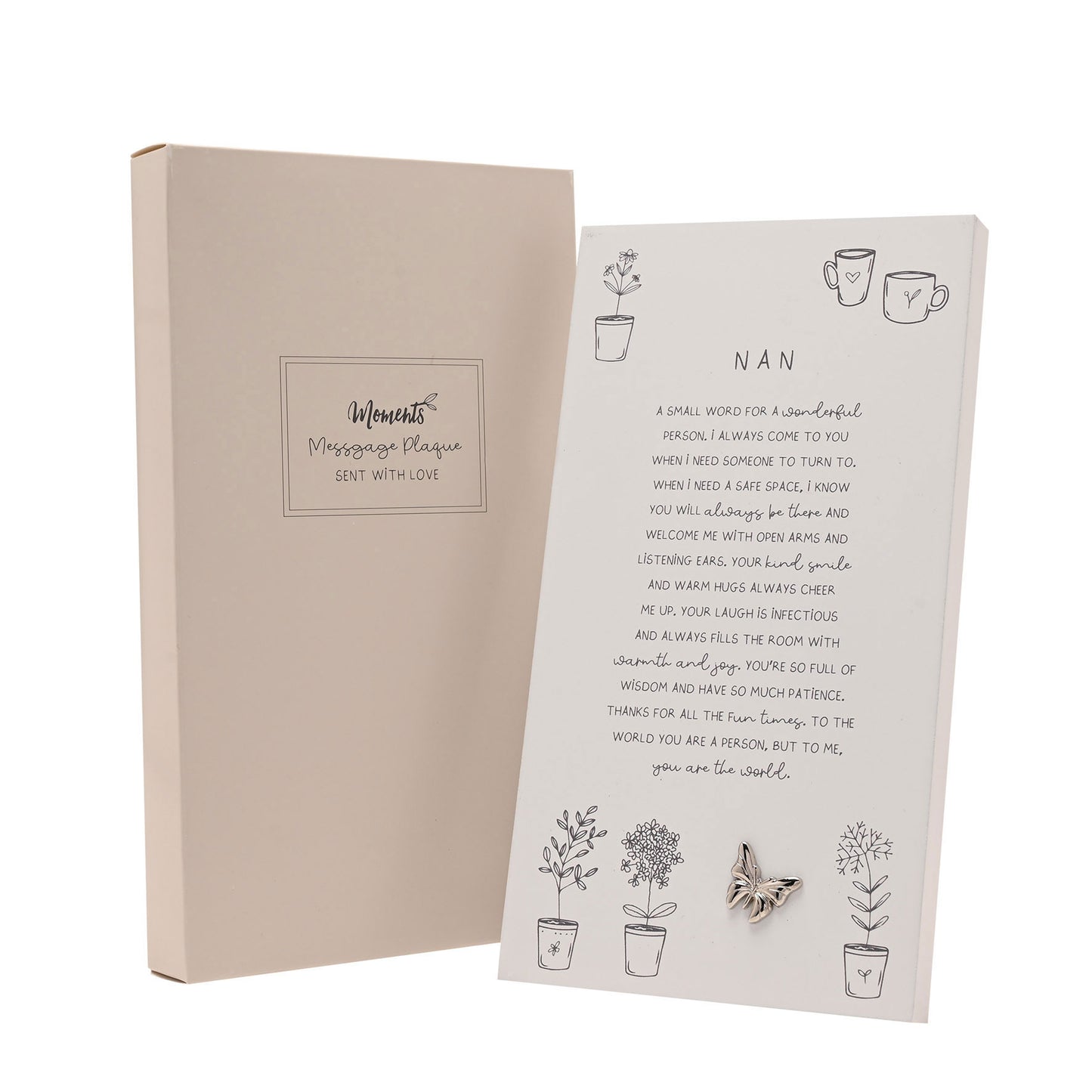 Moments Standing Verse Plaque Nan