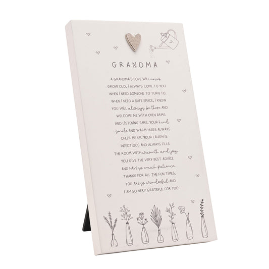 Moments Standing Verse Plaque Grandma
