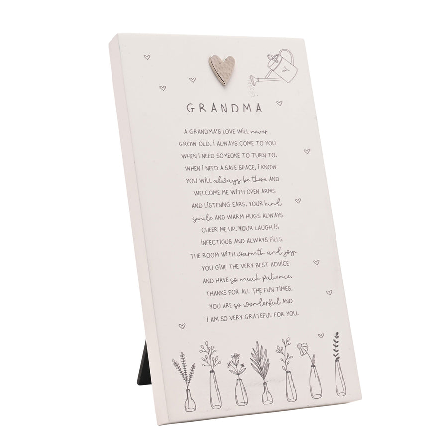 Moments Standing Verse Plaque Grandma