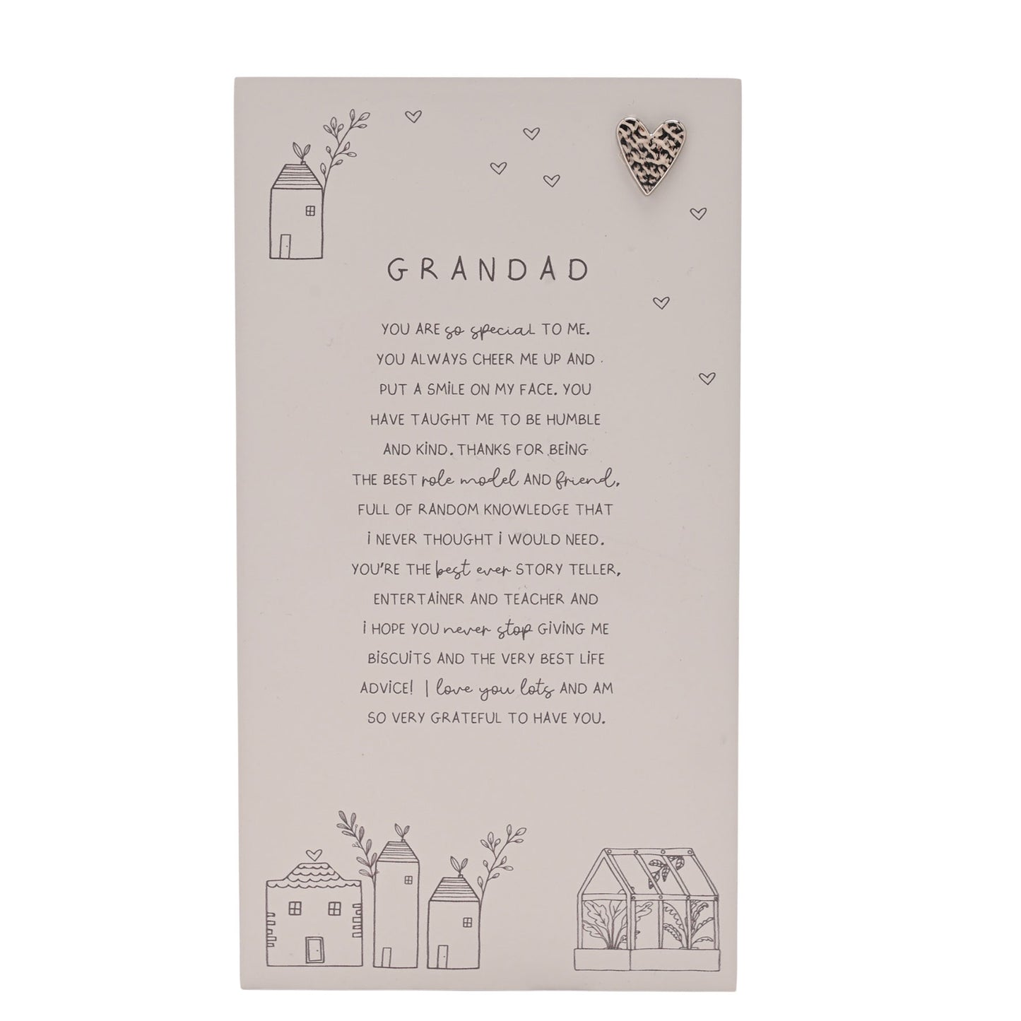 Moments Standing Verse Plaque Grandad