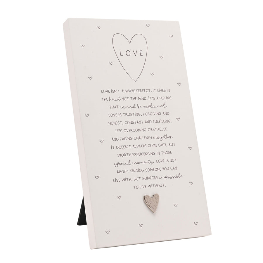 Moments Standing Verse Plaque Love