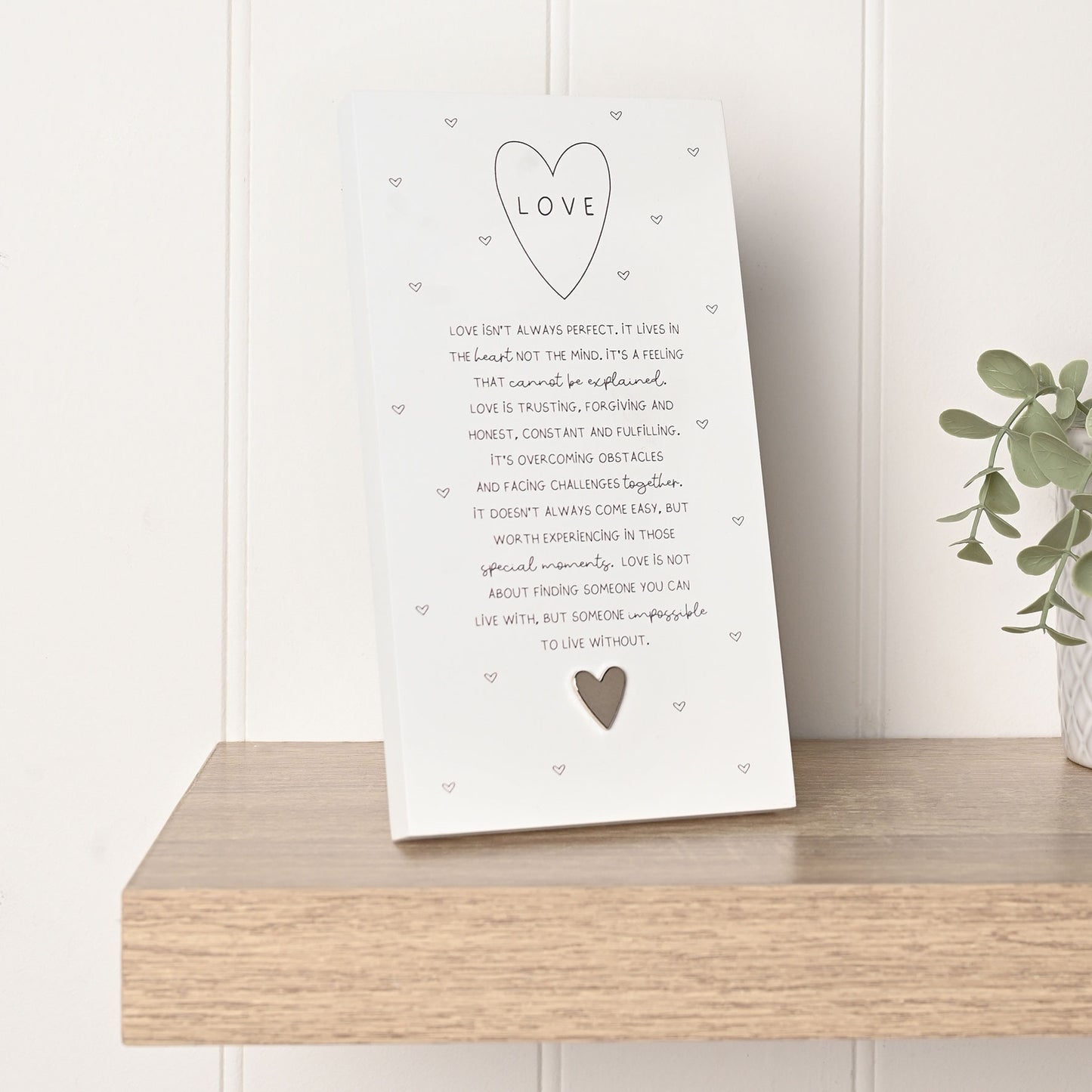 Moments Standing Verse Plaque Love