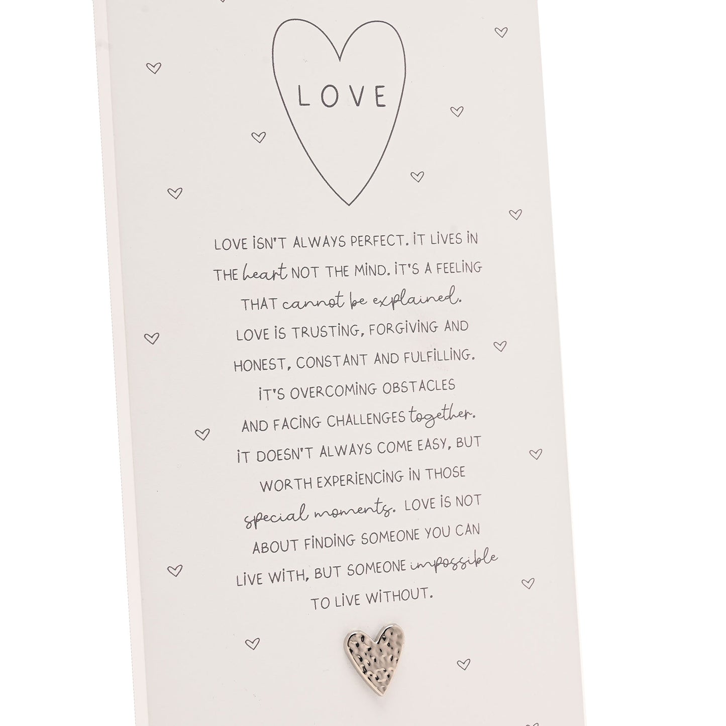 Moments Standing Verse Plaque Love