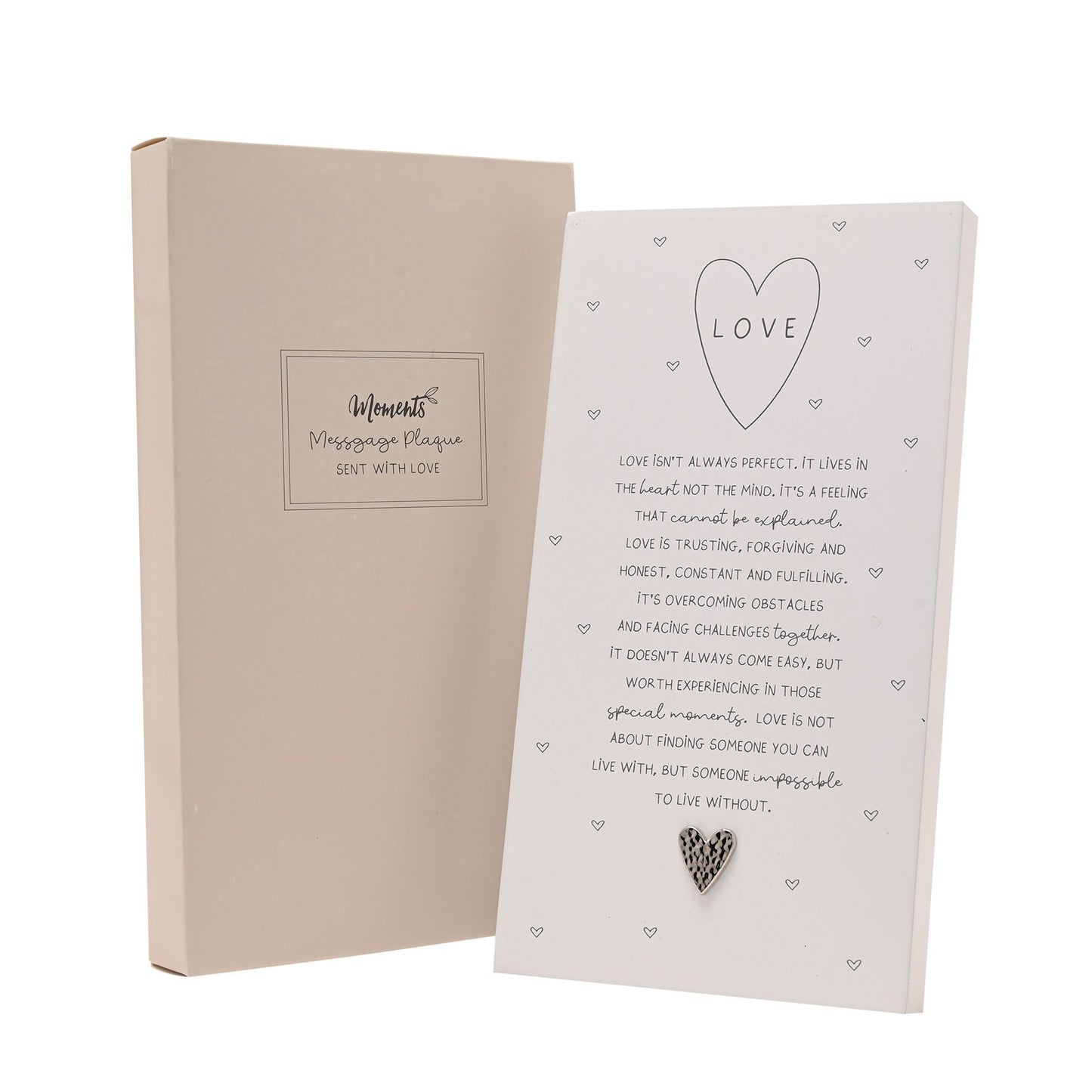 Moments Standing Verse Plaque Love