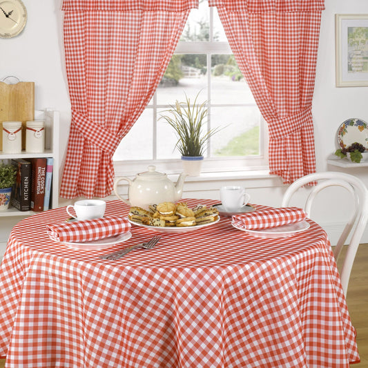 Molly Gingham Red Tablecloth