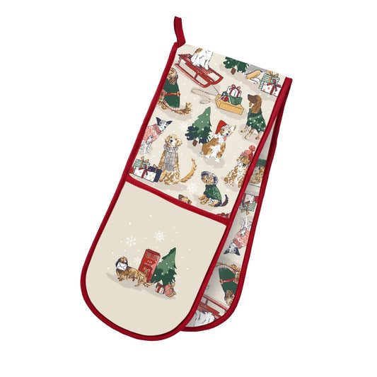 Merry Mutts Christmas Double Oven Glove