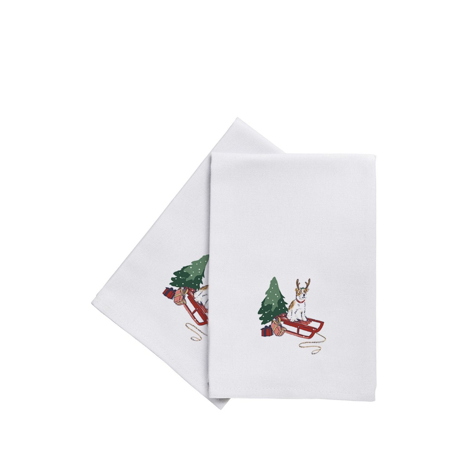 Merry Mutts Cotton Christmas Napkins (2 Pack) Julian Charles Home