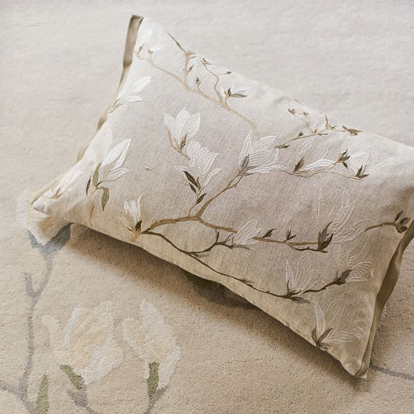 Laura Ashley Magnolia Grove Natural Feather Cushion