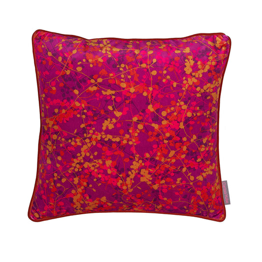 Clarissa Hulse Maidenhair Vine Sunset Velvet Cushion (43cm x 43cm)