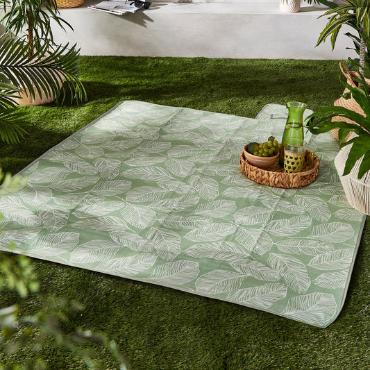 Matteo Leaf Green Picnic Blanket
