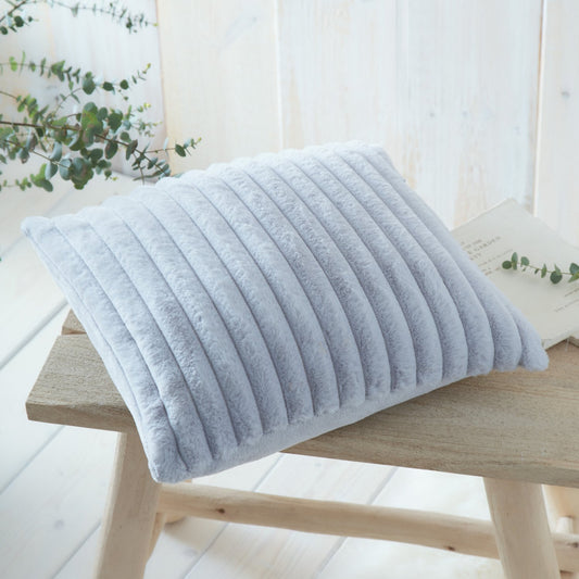 Morritz Grey Faux Fur Cushion (43cm x 43cm)