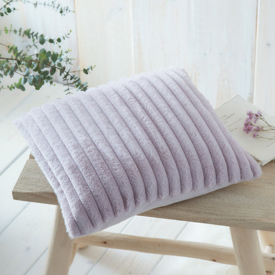 Morritz Mauve Faux Fur Cushion (43cm x 43cm)