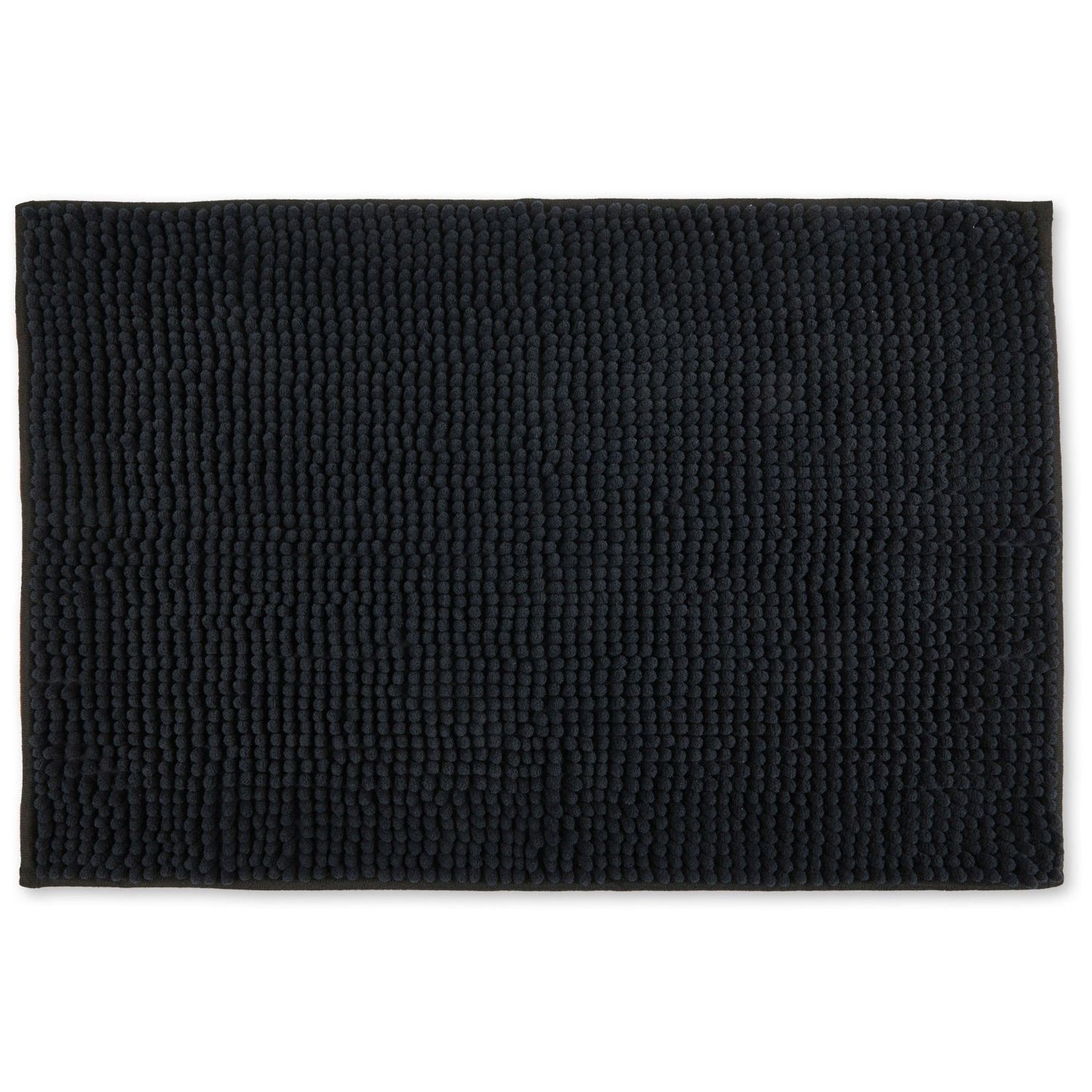 Noodle Black Soft Touch Non-Slip Bath Mat