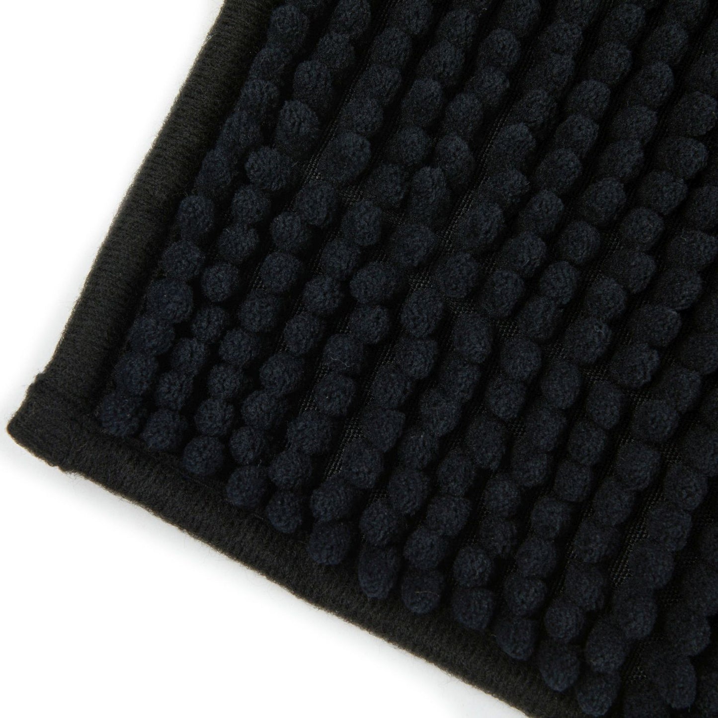 Noodle Black Soft Touch Non-Slip Bath Mat