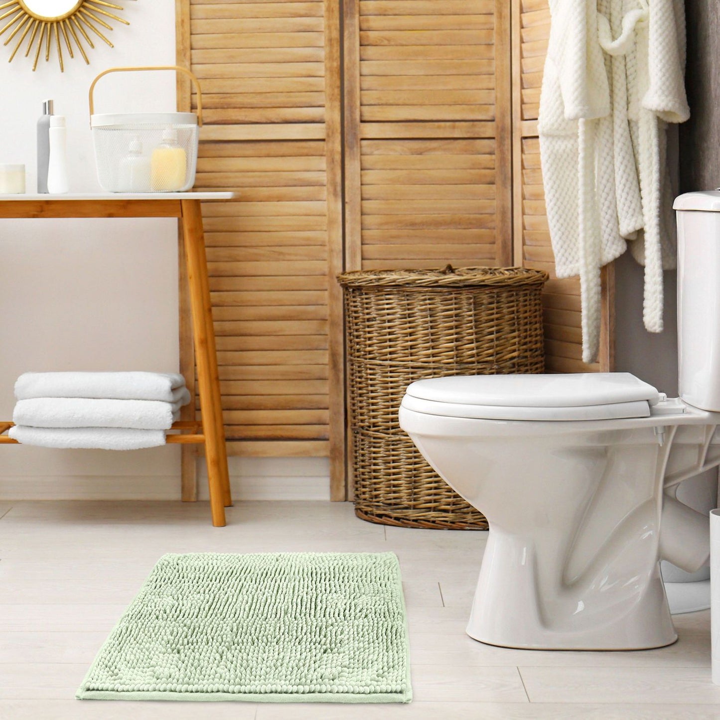 Noodle Green Soft Touch Non-Slip Bath Mat