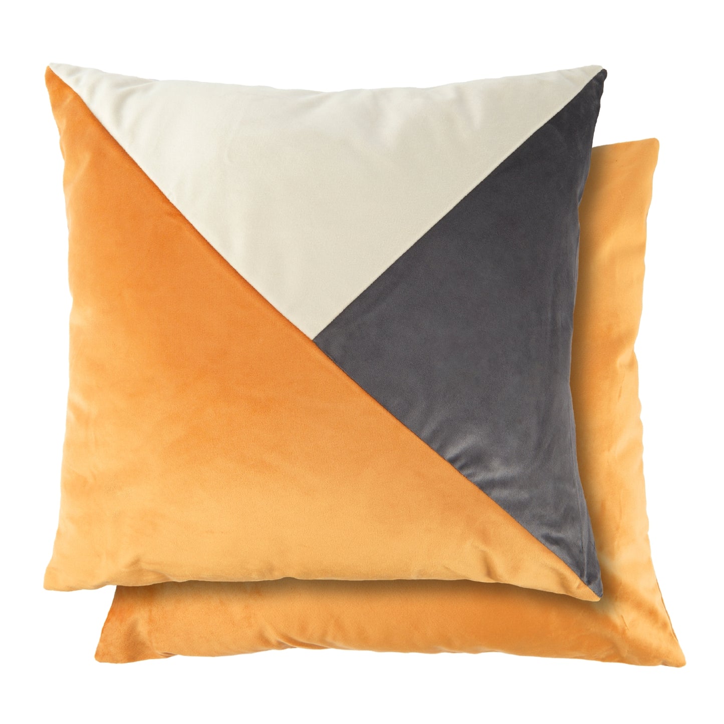 New Orleans Ochre Geometric Velvet Cushion Covers (Pair)