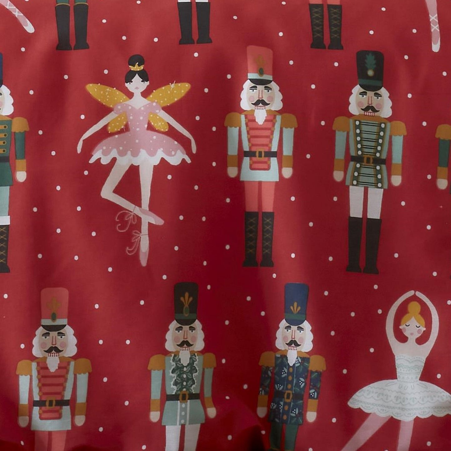 Nutcracker Red Reversible Easy Care Duvet Set