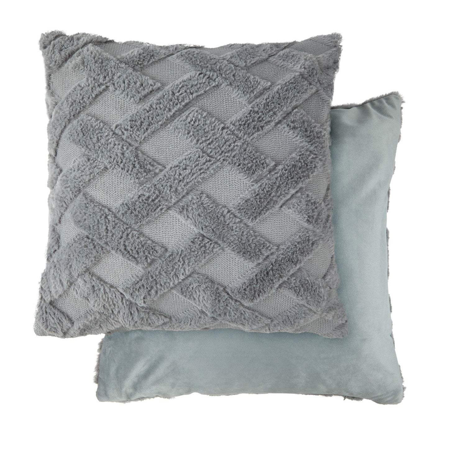 Nyla Grey Soft Touch Tufted Hatch Cushion Covers (Pair)