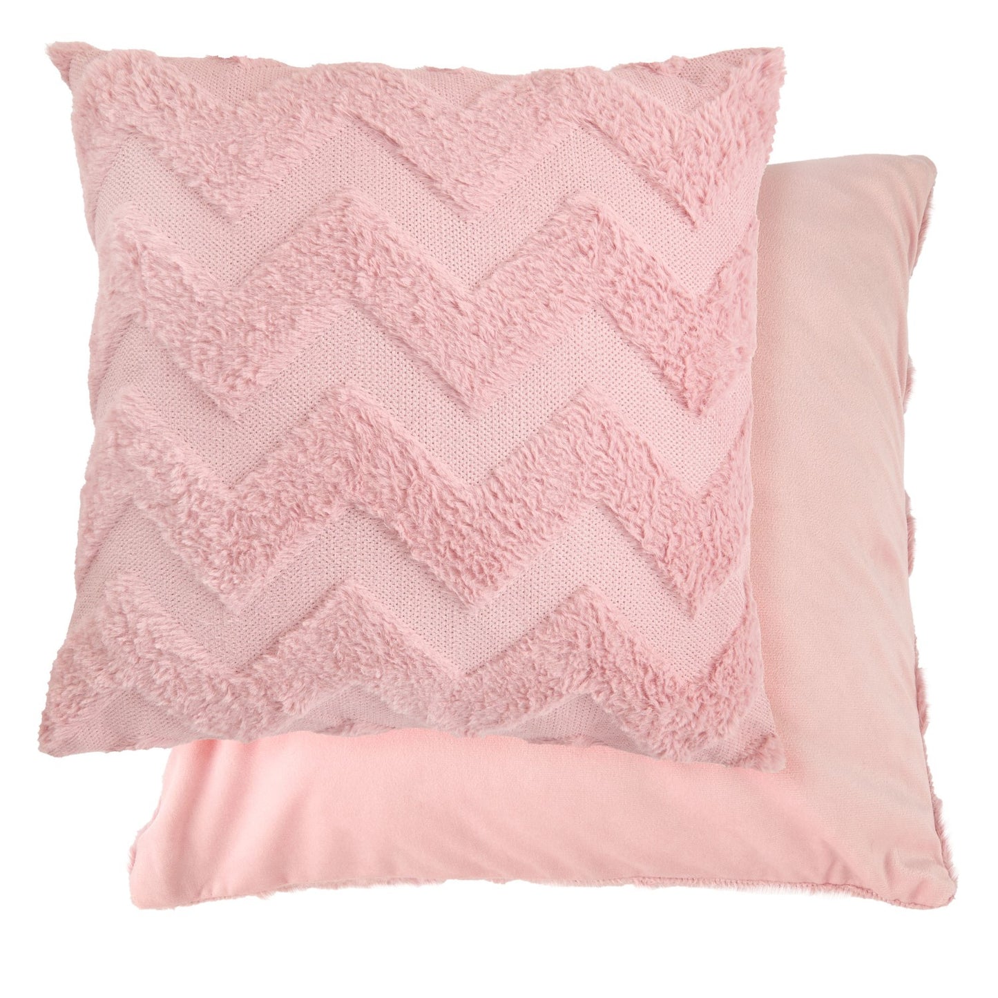 Nyla Blush Pink Soft Touch Tufted Zigzag Cushion Covers (Pair)