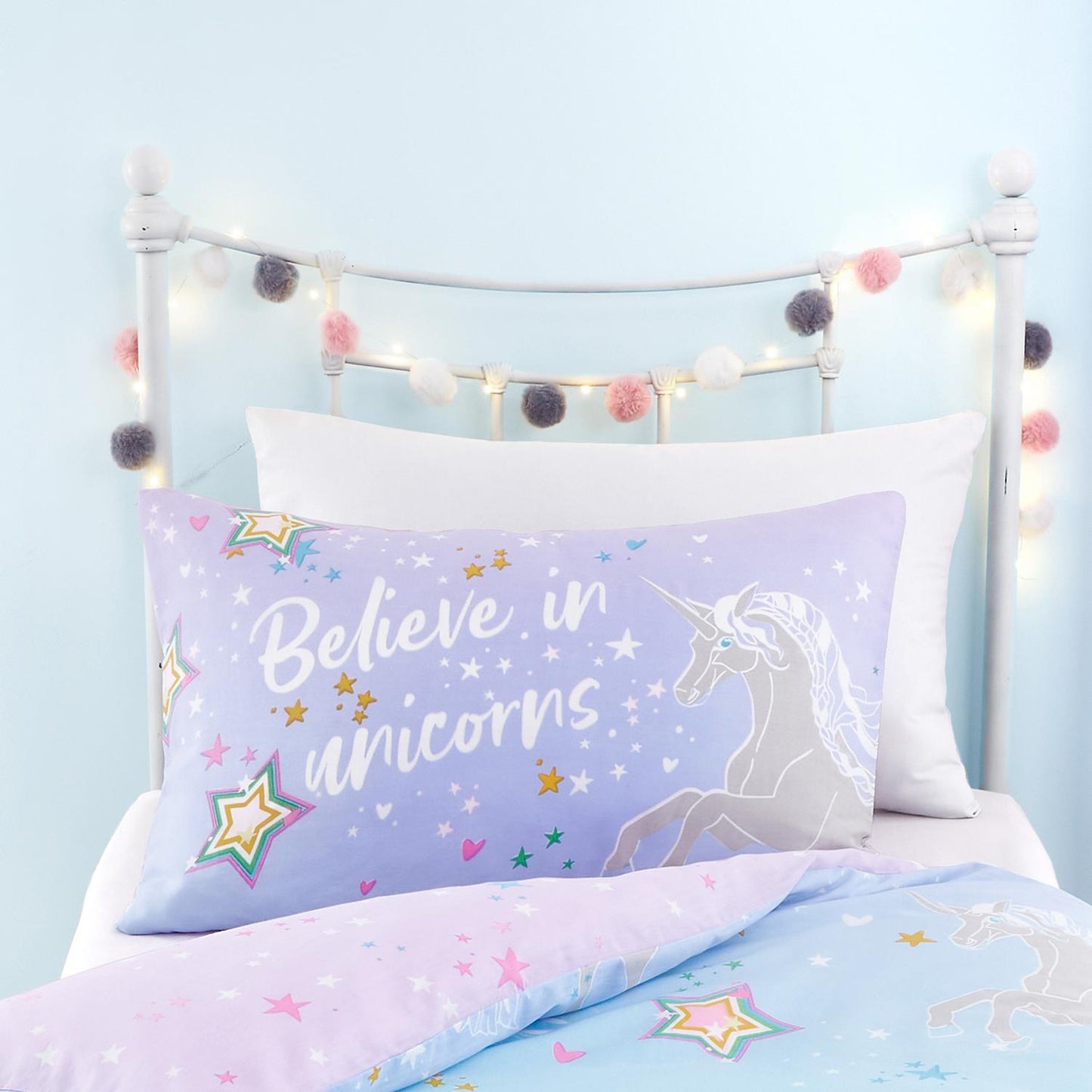 Ombre Unicorn Glow in the Dark Kids Duvet Set