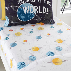 Outer Space Kids Fitted Bed Sheet