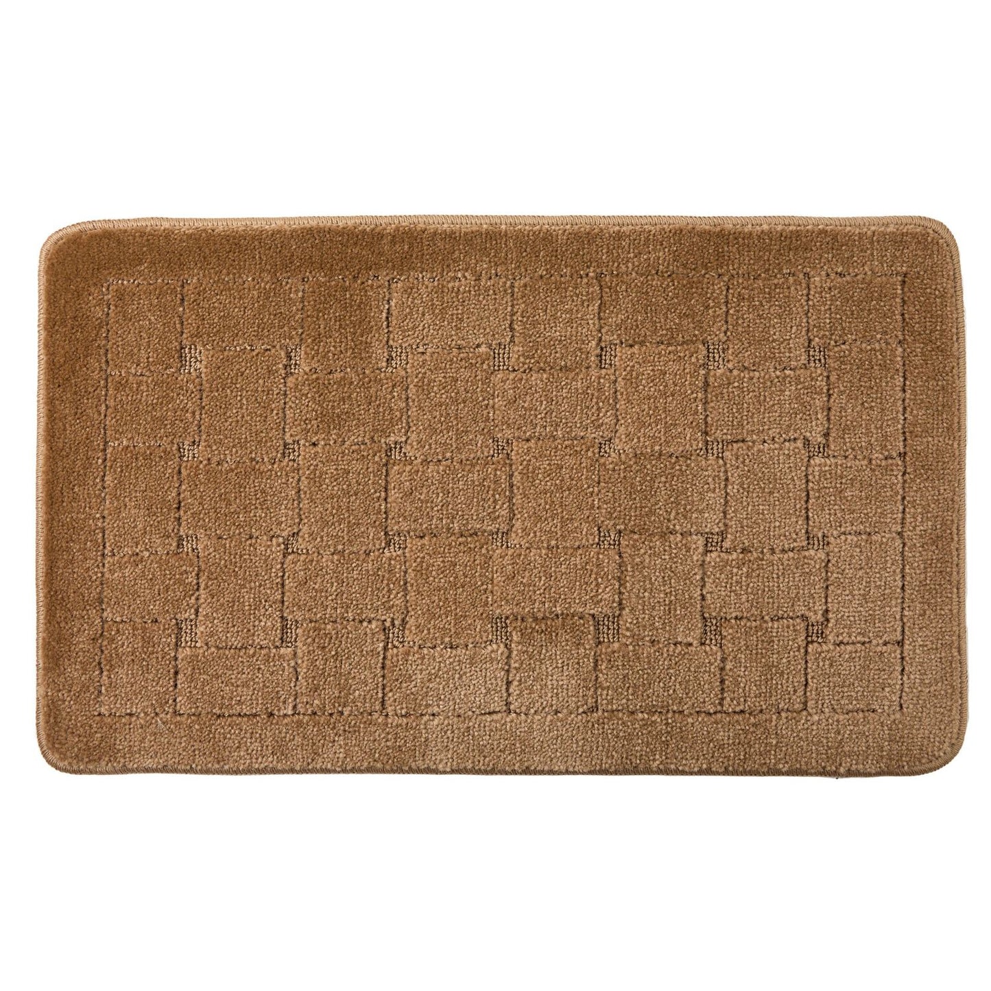 Orkney Beige Crosshatch Bath Mat