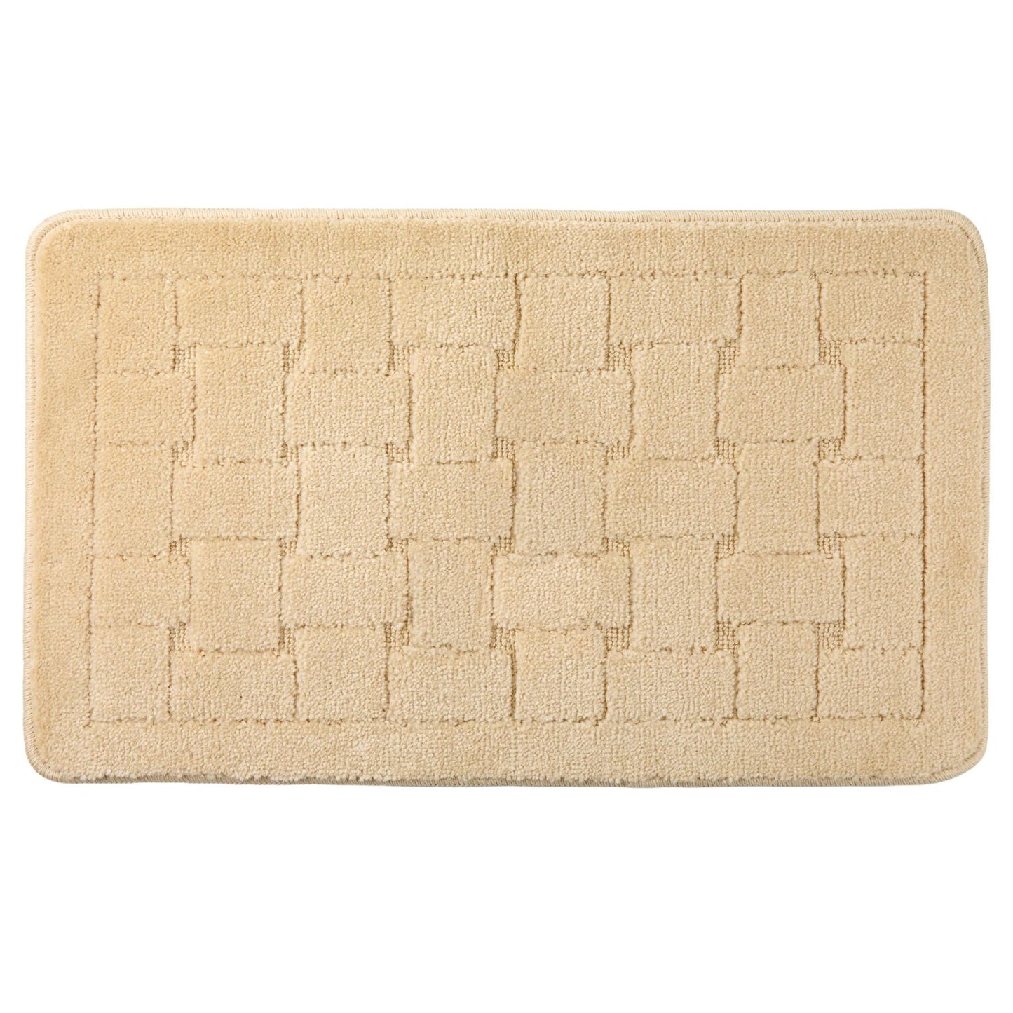 Orkney Cream Crosshatch Bath Mat