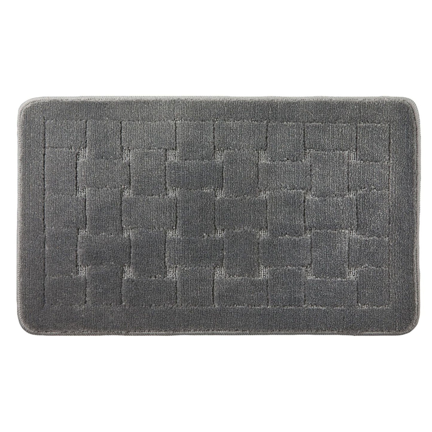 Orkney Grey Crosshatch Bath Mat