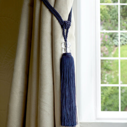 Orla Navy Blue Curtain Tieback Pair