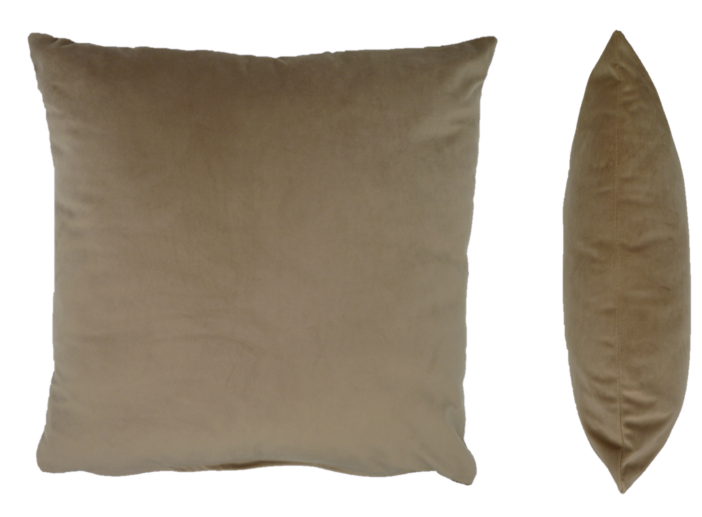 Opulence Biscuit Natural Velvet Cushion (50cm x 50cm)