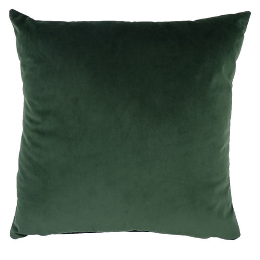 Opulence Bottle Green Velvet Cushion (50cm x 50cm)