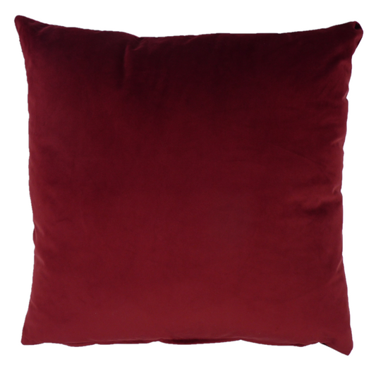 Opulence Burgundy Velvet Cushion (50cm x 50cm)