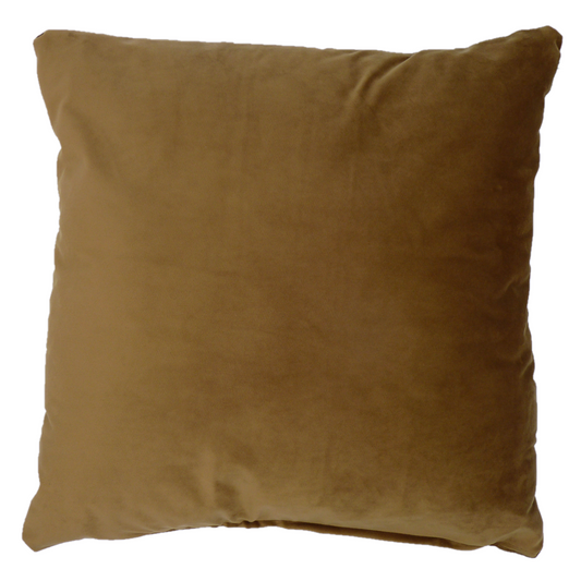 Opulence Old Gold Velvet Cushion (50cm x 50cm)