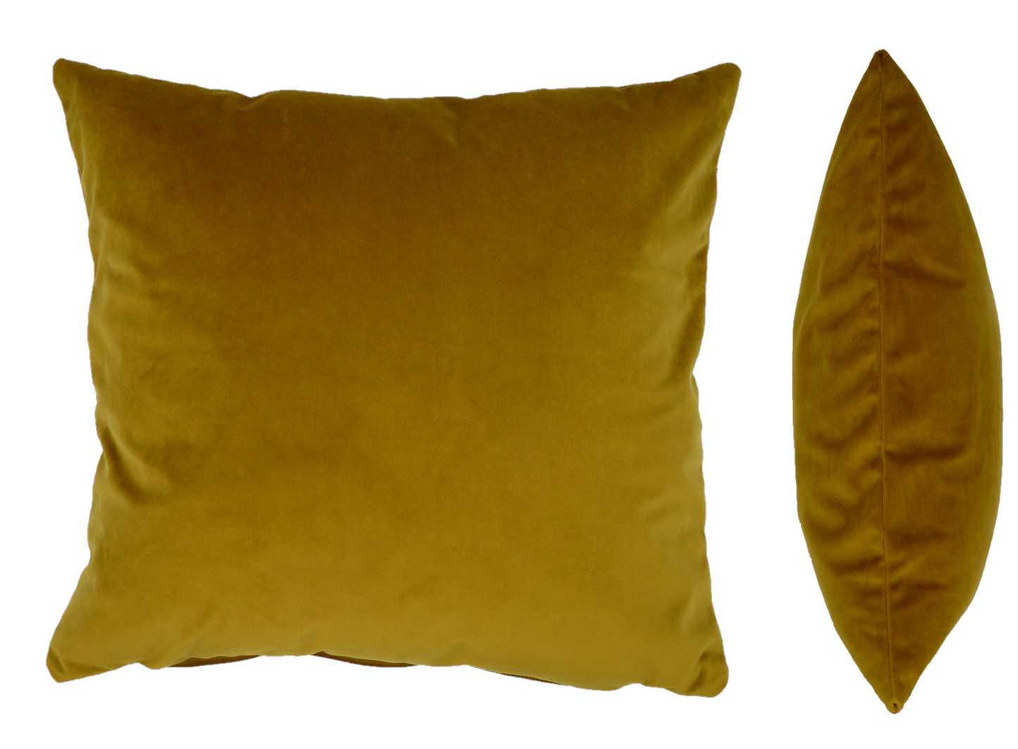 Opulence Saffron Yellow Velvet Cushion Cover (50cm x 50cm)