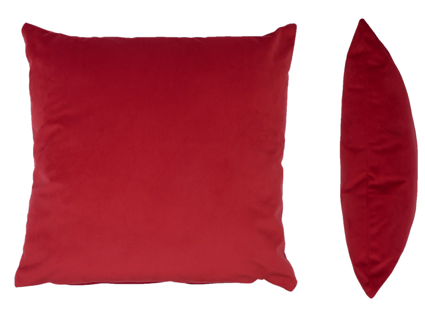 Opulence Scarlet Red Velvet Cushion (50cm x 50cm)