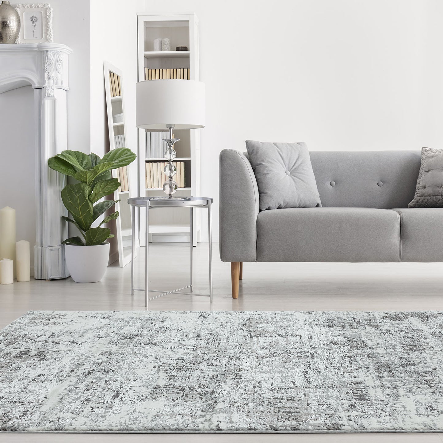 Orion OR05 Abstract Silver Rug