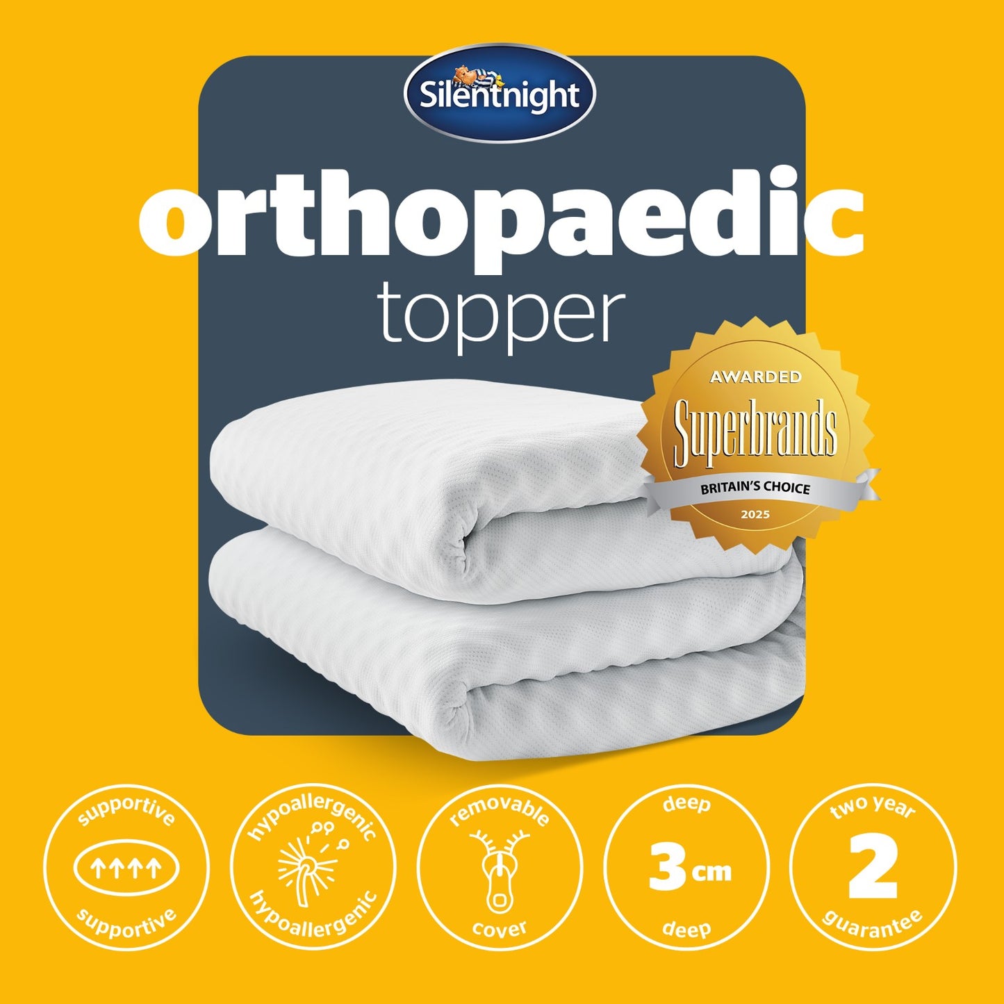 Silentnight Orthopaedic 3cm Mattress Topper