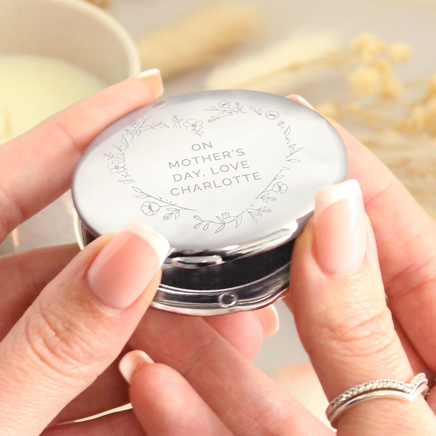 Personalised Handheld Compact Mirror