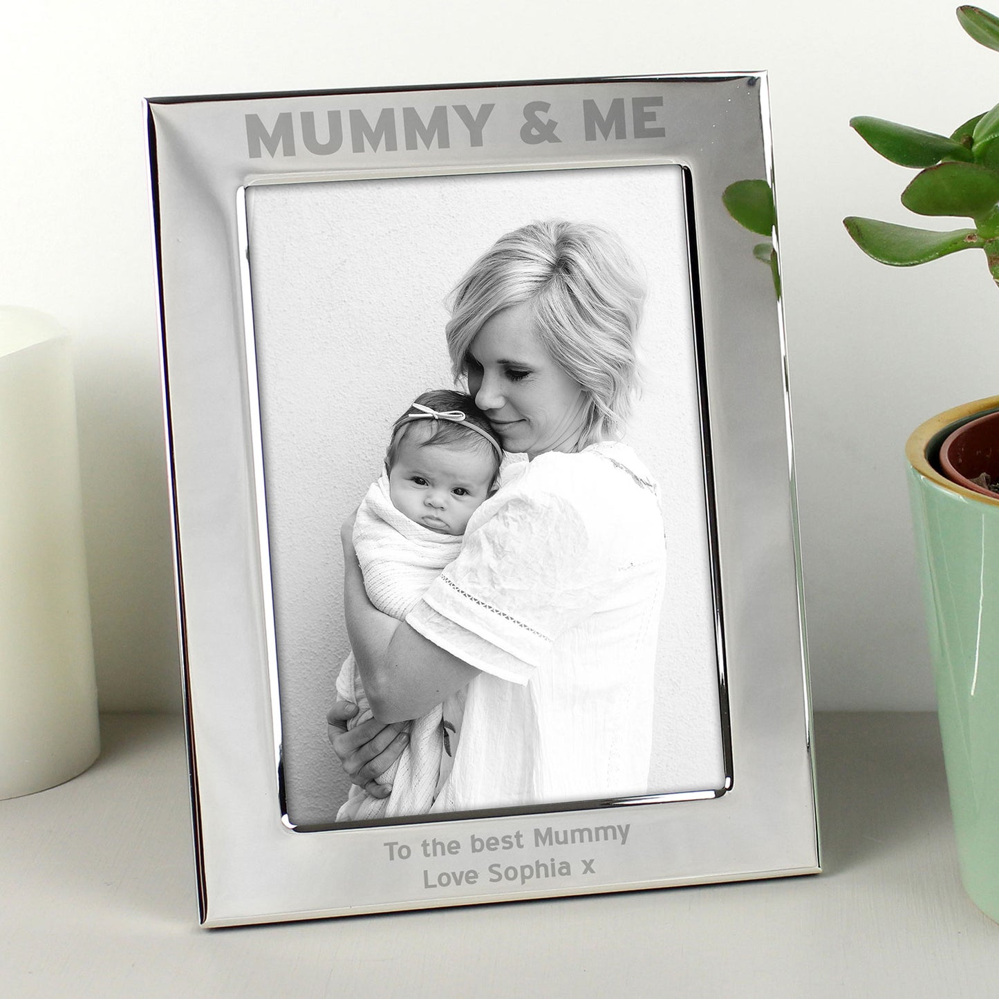 Personalised Silver Mummy & Me Picture Frame