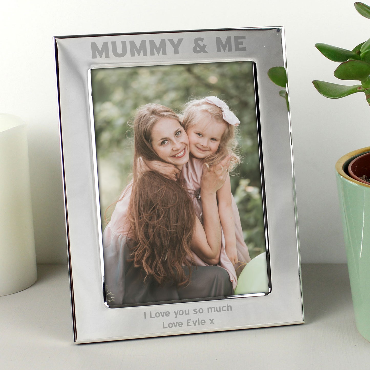 Personalised Silver Mummy & Me Picture Frame