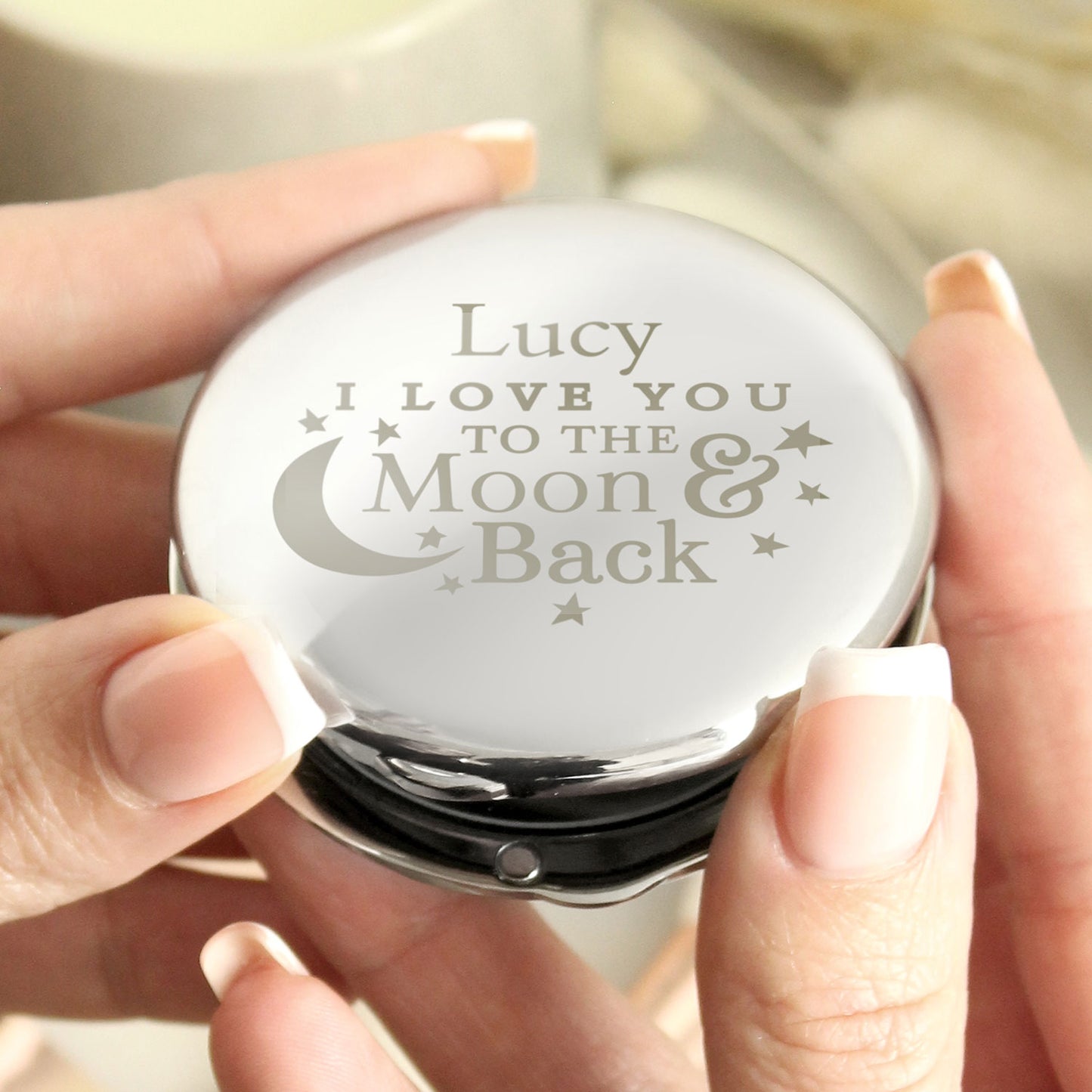 Personalised 'Love You to the Moon & Back' Compact Mirror