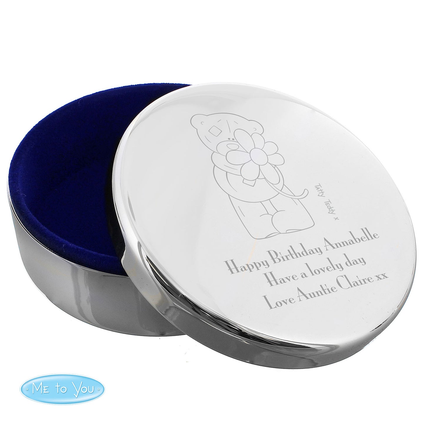 Personalised "Me To You" Flower Trinket Box