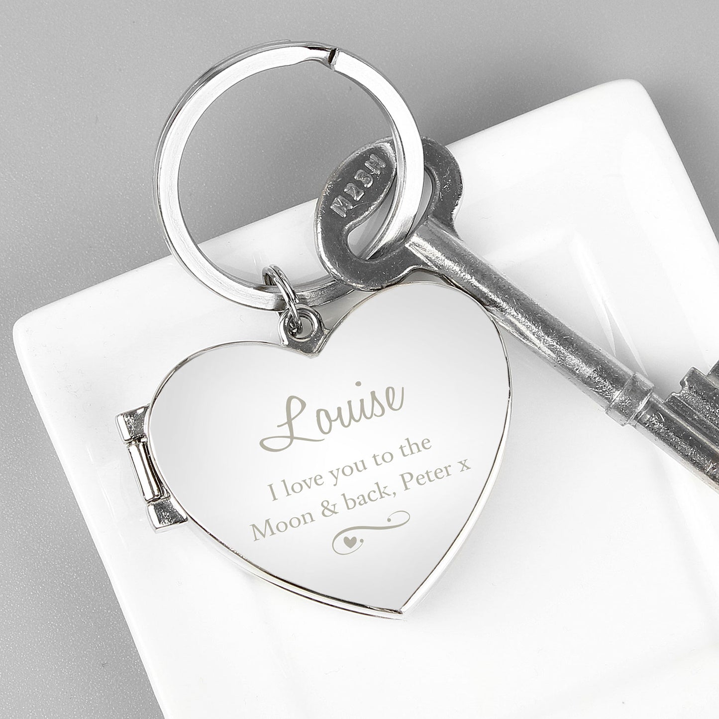 Personalised Heart Shaped Photo Frame Keyring