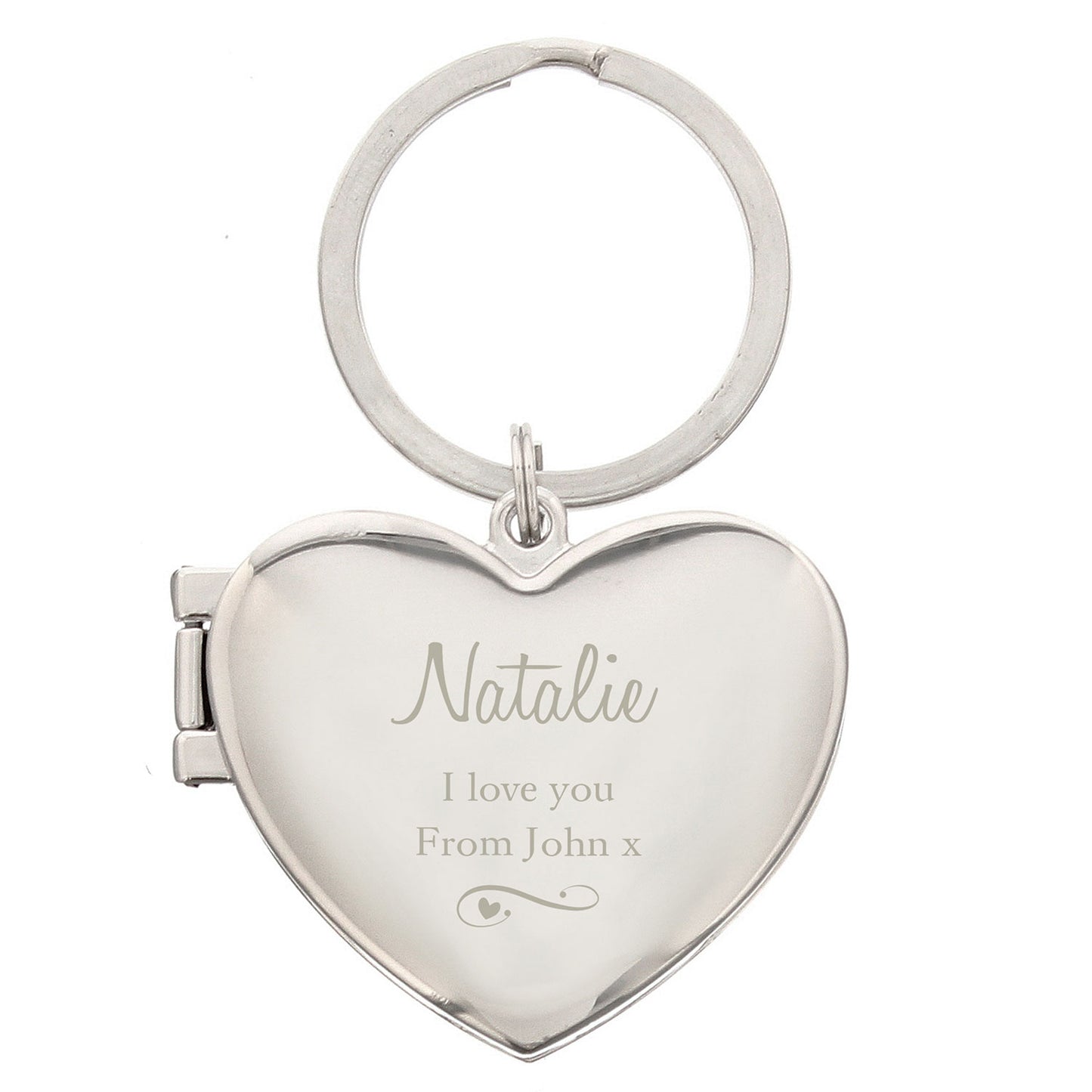 Personalised Heart Shaped Photo Frame Keyring